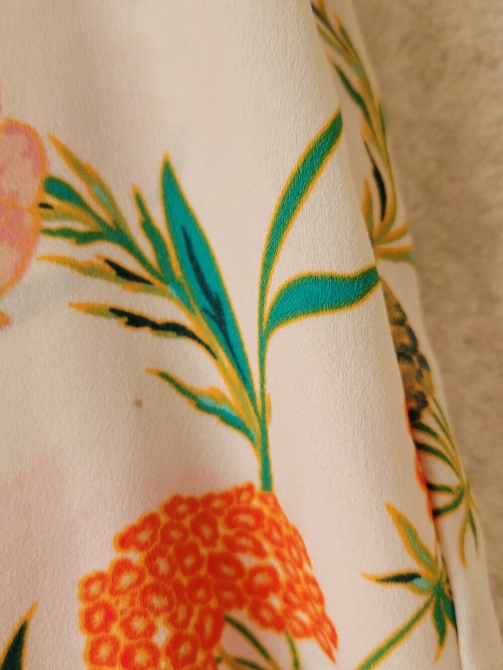 Kate Spade New York Blossom Floral Tie Blouse Womens Medium Pink FLAWS - Picture 6 of 16